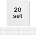 3 Ring Binder Dividers with 5 Tabs, Write & Erase Plastic Binder Dividers by Homakover