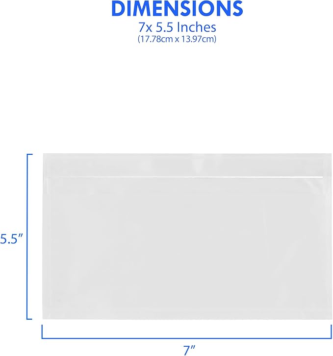 2000 Count 7" x 5.5" Shipping Label Envelopes, Top Loading - Image 3