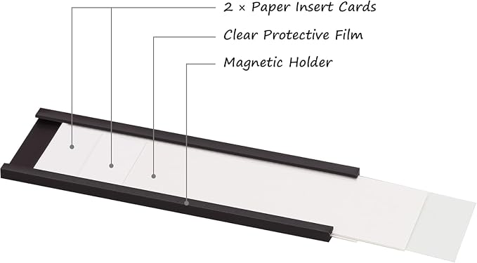 Realth Magnetic Label Holders 50 Pack 3'' x 6'' - Image 5