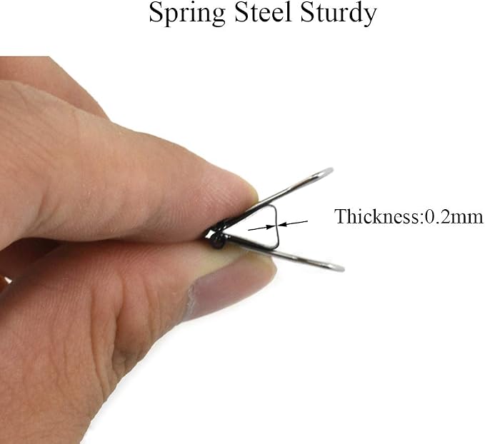 HAHIYO Binder Clips Paper Clamps Spring Steel Sturdy Mini 0.59 inches Width 0.2 - Image 4