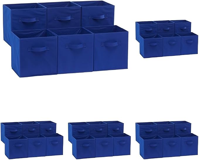 Amazon Basics Collapsible Fabric Storage Bins by AmazonBasics