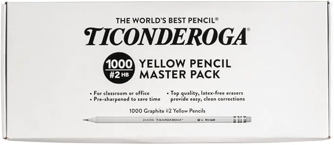 Ticonderoga Wood-Cased Pencils, Pre-Sharpened, 2 HB Soft, 2000 Pencils Total - Image 7