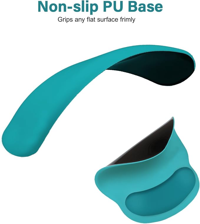MOSISO Wrist Rest Support for Mouse Pad&Keyboard Set, Circle Curved Ergonomic - Image 5