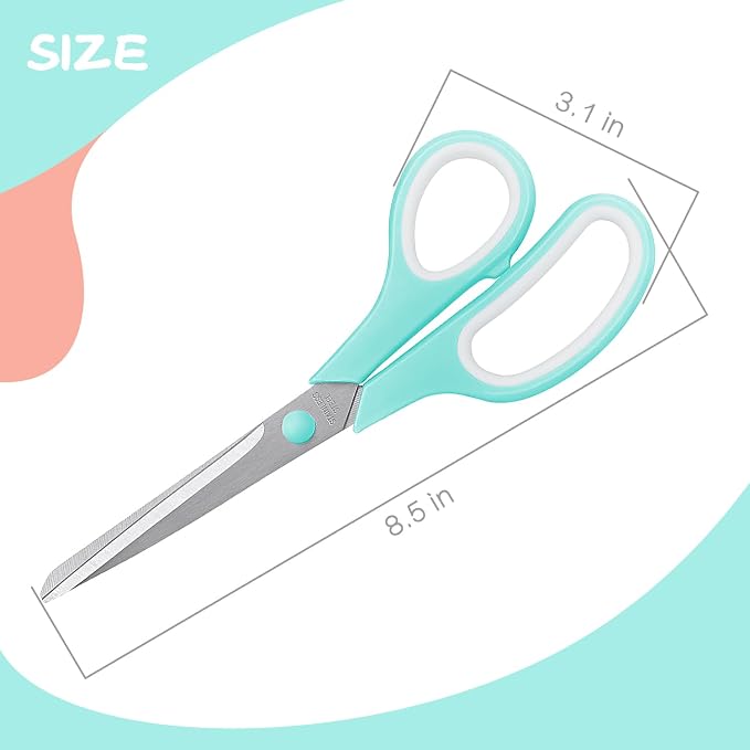 Scissors All Purpose Scissors for Office Home School, Soft Comfort-Grip - Image 2