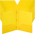 Mr. Pen- Plastic Folders with Pockets and Prongs, 24 Pack, Letter Size | Yellow by MrPen