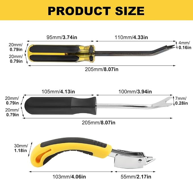 3PCS Heavy Duty Construction Staple Remover - Image 2