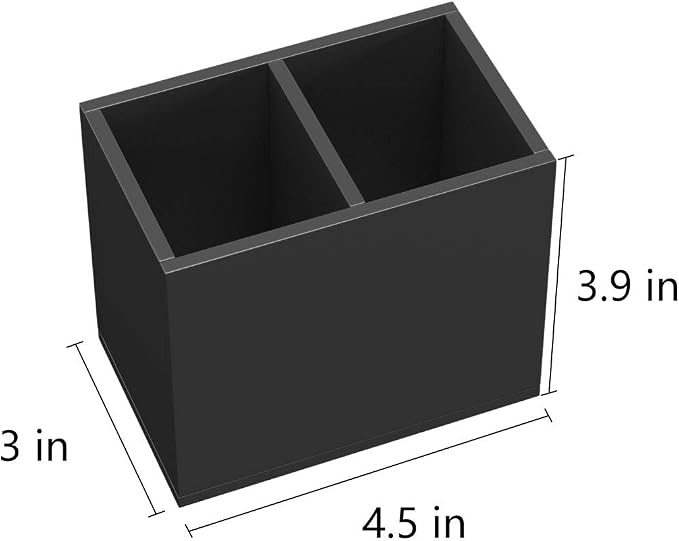 NIUBEE Acrylic Pen Holder 2 Compartments - Image 6
