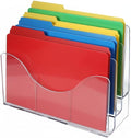 Azar Displays 250099 Three Tier File and Brochure Desktop Wall Organizer Holder by AzarDisplays