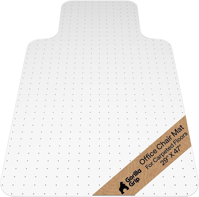 GORILLA GRIP Slip Resistant Clear Office Chair Mat by Unknown