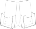 NIUBEE Acrylic Brochure Holder for 4’’ Trifold Pages, 50% Thicker Countertop by NIUBEE