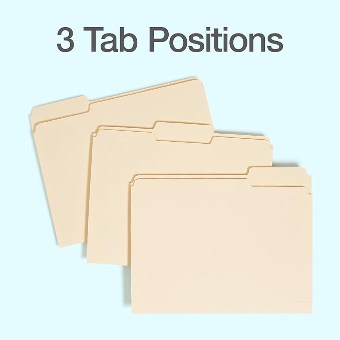 Oxford File Folders, 36 Pack, Letter Size, 3 Tabs, Durable Manila Paper - Image 3
