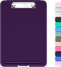 Hongri Clipboard with Storage, 8.5 x 11 Clip Board Foldable, Dark Purple | by Hongri