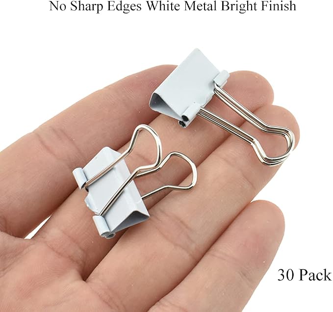HAHIYO Binder Clips Paper Clamps Spring Steel Sturdy Small 0.75 inches Width - Image 7