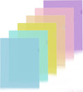 6 Pack Plastic File Folders, Letter Size Clear Project Sleeves by KIOEEE
