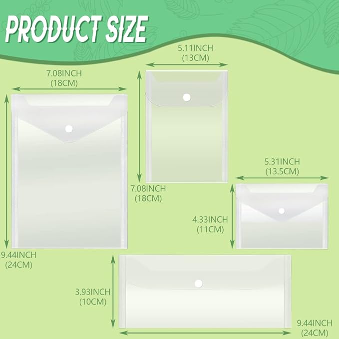 Vmiapxo 40 Pack Stamp and Die Storage Pockets, Reusable Small Plastic Envelopes - Image 2