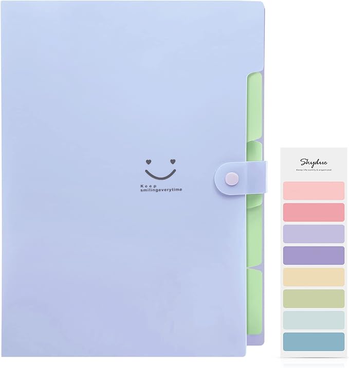 SKYDUE Letter A4 Paper Expanding File Folder Pockets Accordion Document by SKYDUE
