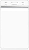 50 Pack Vertical ID Card Name Tag Badge Holder by Leader+Jin