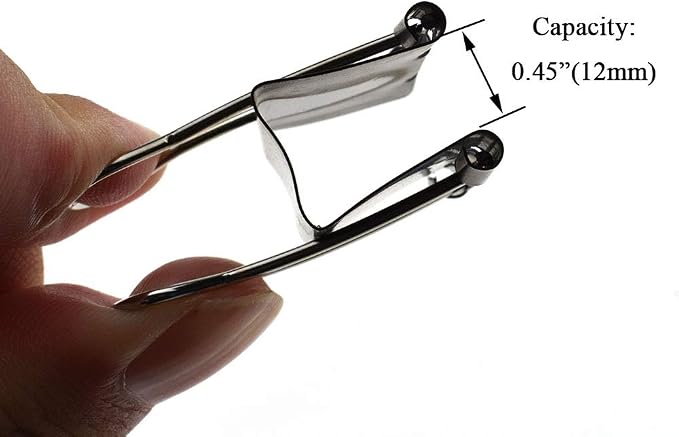 HAHIYO Binder Clips Paper Clamps Spring Steel Sturdy Medium 1.26 inches Width - Image 3
