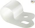 GTSE White Nylon Plastic Cable Clamps, 3/8" Screw Mounts by GTSE