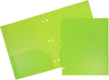 JAM PAPER Heavy Duty Plastic 3 Hole Punch Pocket Folders by JAMPaper