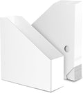 EXYGLO 12 Pack White Magazine File Holder, Cardboard Magazine Rack by EXYGLO