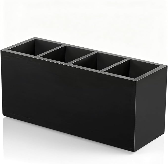 Bivvclaz Pencil Pen Holder for Desk, Wooden Office Desk Organizers and by Bivvclaz