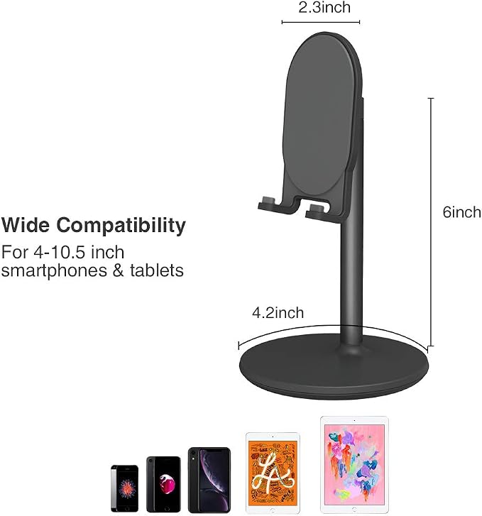 Bright Stone Phone Stand for Desk, Adjustable Cell Phone Holder for Desk - Image 5
