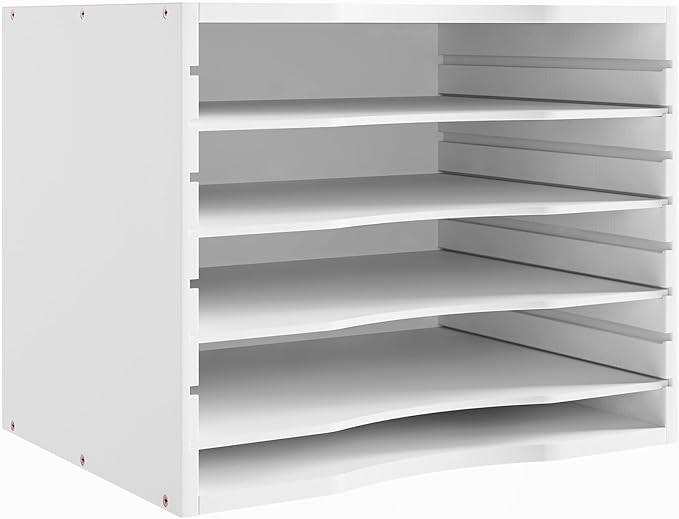 Bamjoy Bamboo 5 Tier Desktop Organizer, Paper Organizer Mail Sorter, File - Image 2
