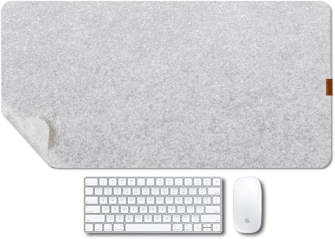 Bright Stone Felt Desk Mat, Non-Slip Mouse Pad, 27.5"x11.8" Office Supplies by BRIGHTSTONE