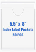 Origin-Joy 50 PCS Self-Adhesive Index Label Pockets by Origin-Joy