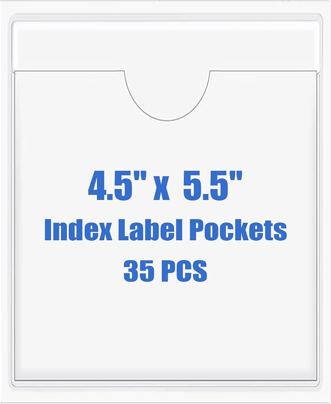 Origin-Joy 35 PCS Self Adhesive Index Card Pockets by Origin-Joy