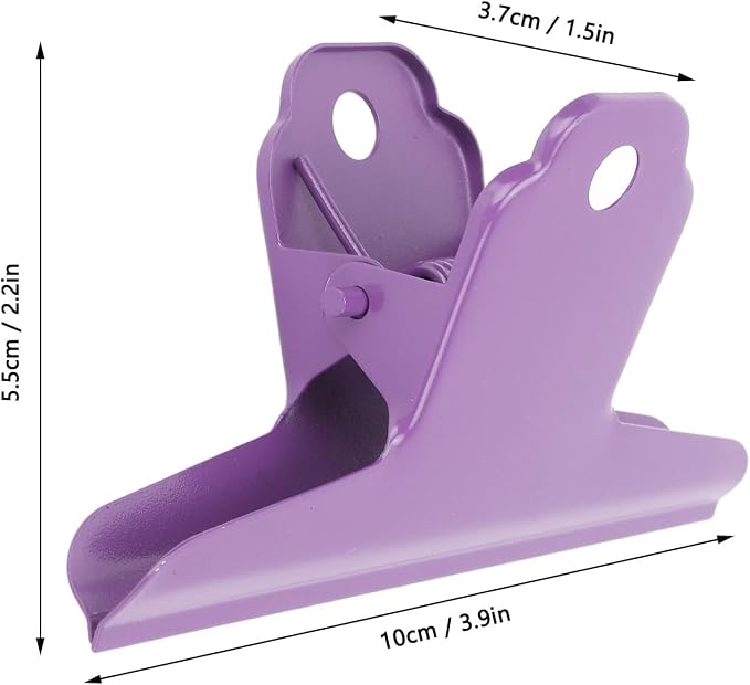 2PCS Metal Bulldog Clips, Large Bull Clip Stainless Steel Paper Clamp Large Bag - Image 5