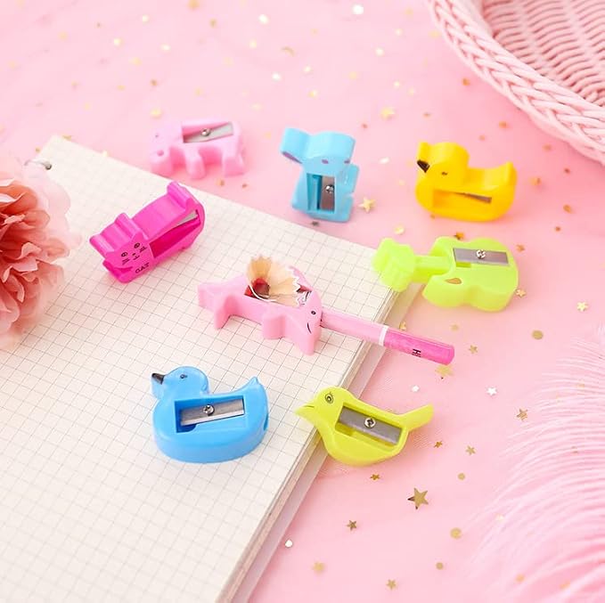 50 Pcs Pencil Sharpeners Bulk Cartoon Animal Shaped Small Pencil Sharpeners - Image 6