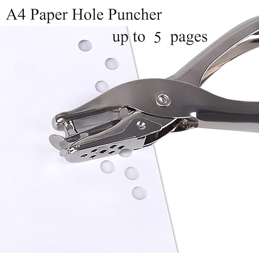 Paper Puncher Single Hole Punch Metal Circle Punches Hand Craft Sheet - Image 4