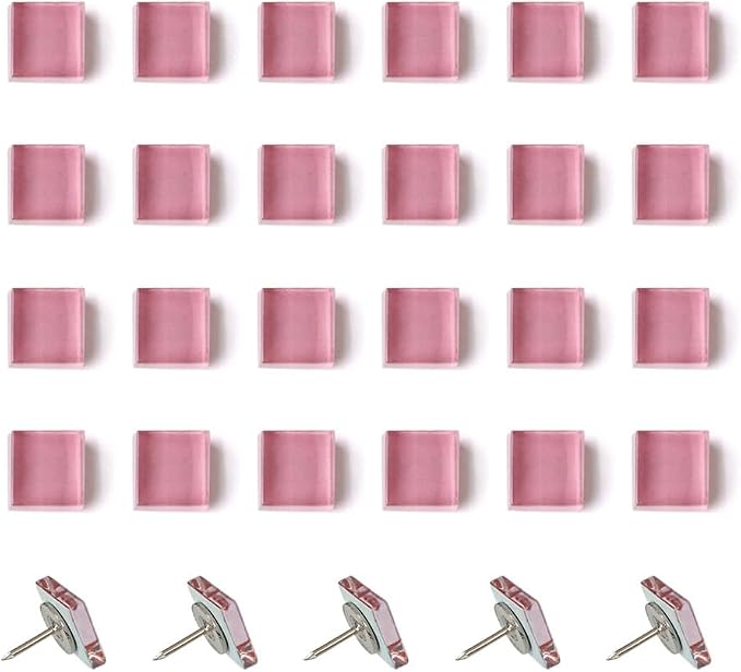 24pcs Decorative Cute Push Pins Glass Pushpins Thumbtacks Thumb Tacks by Aoxsie