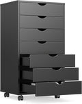 OLIXIS 7 Drawer File Cabinet on Wheels, Printer Stand | Fits Under Desks by OLIXIS