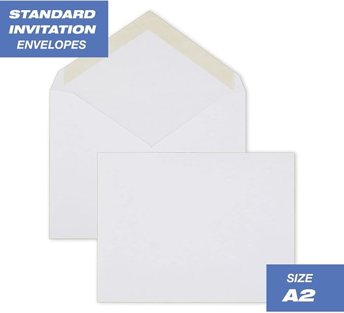 Mead A2 Invitation Envelopes, 4-3/8" x 5-3/4", Gummed Closure - Image 2
