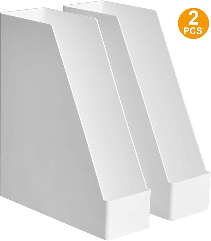 Amazon Basics Rectangular Plastic Desk Organizer, Magazine Rack - Image 4