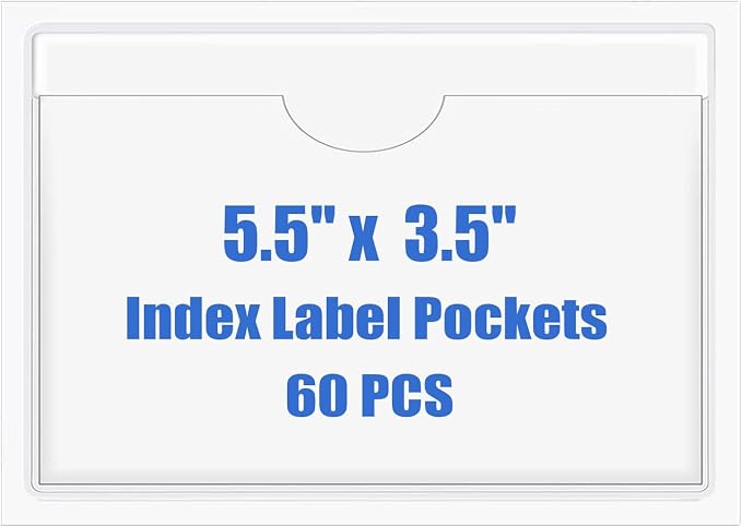 Origin-Joy 60 PCS Self Adhesive Index Card Pockets by Origin-Joy