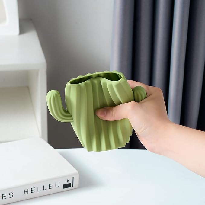 Silicone Pen Holder Cactus Cute Pencil Holder Cup Pot - Image 3