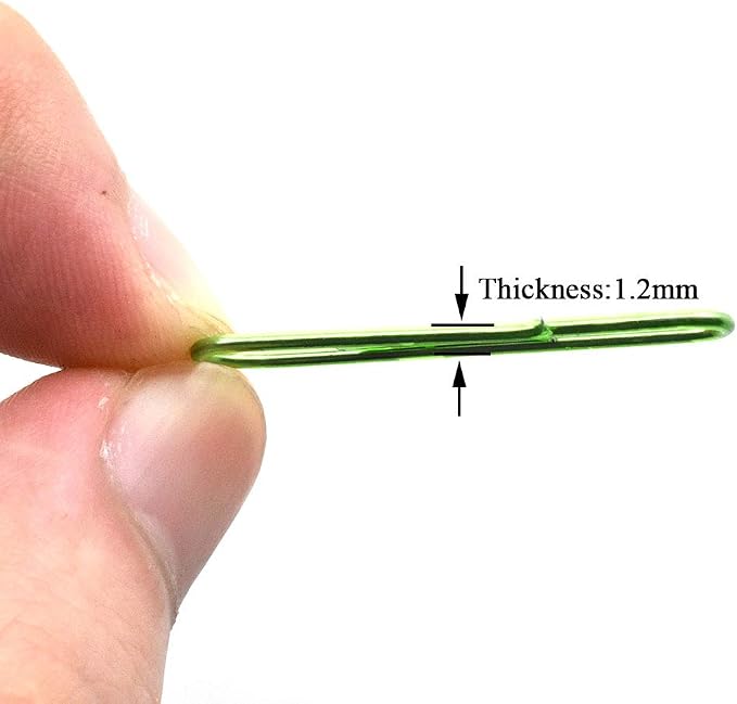 HAHIYO Paper Clips 1.3 inchs Length Green Paperclips Vinyl Coated Prevent - Image 3