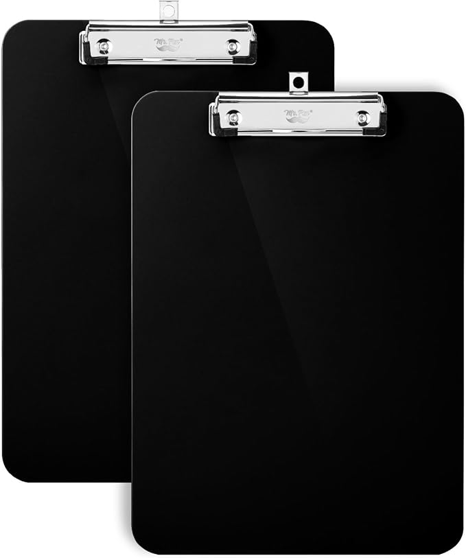 Mr. Pen- Plastic Clipboard, 12.5" x 9", 2 Pack by MrPen