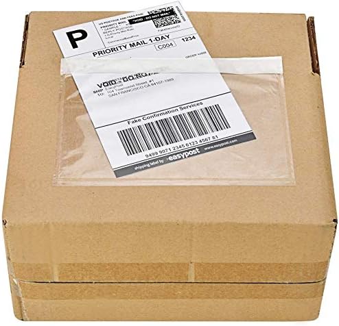 6" x 9" Clear Plastic Adhesive Packing List Mailing/Shipping Envelope Pouch by RBHK