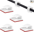 SOULWIT 50 Pcs Self Adhesive Cable Management Clips, Cable Organizers Sticky by SOULWIT