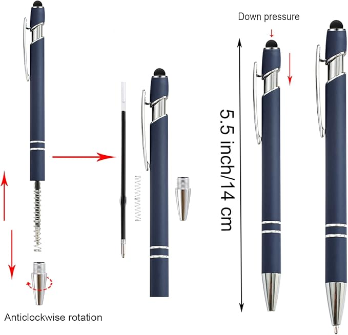 PASISIBICK 12 Pieces Blue Ballpoint Pen - Image 5