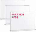 Clear Acrylic Sign Stands 11 x 8.5 Inch by Hoewina