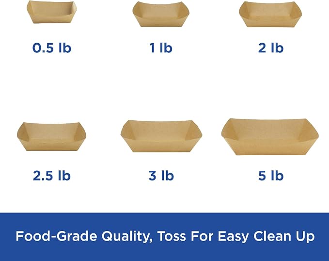 Karat FP-FT200K Kraft Paper Food Serving Tray, 2.0lb Capacity, - Image 6