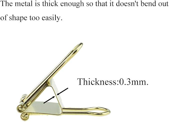 HAHIYO Binder Clips Paper Clamps Spring Steel Sturdy 0.98 inches Width 0.31 - Image 3