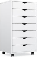 OLIXIS 7 Drawer File Cabinet on Wheels, Printer Stand | Fits Under Desks by OLIXIS