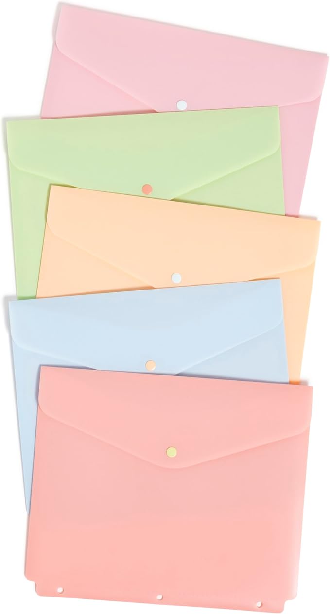 U Brands Binder Pocket, 5 Pack Super Heavyweight Poly Binder Document Holder - Image 6